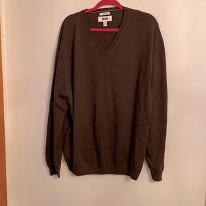 Joseph Abboud Brown or Dark Green Merino Wool Long Sleeve Sweater Size 3X